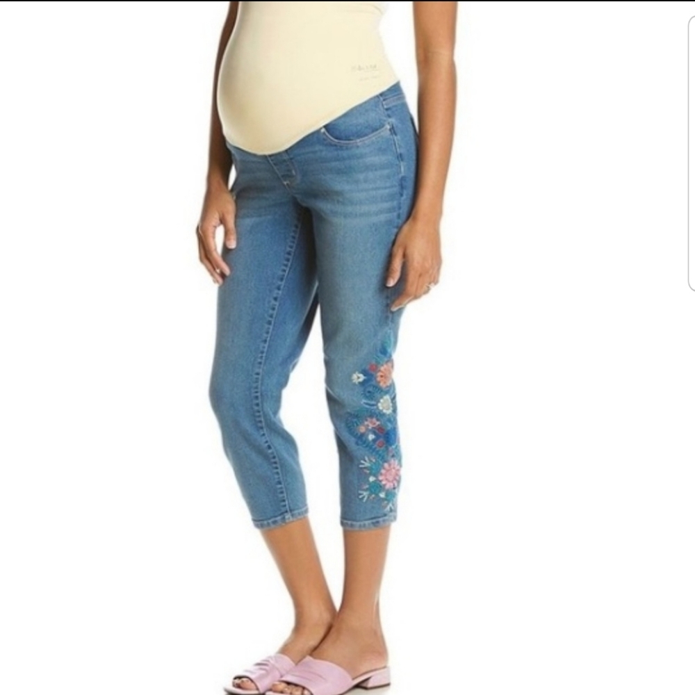 Boho maternity jeans